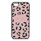 Personalised Leopard Print Embossed Pink Pebble Leather iPhone 5 Case