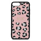Personalised Leopard Print Embossed Pink Pebble Leather iPhone 8 Plus Case