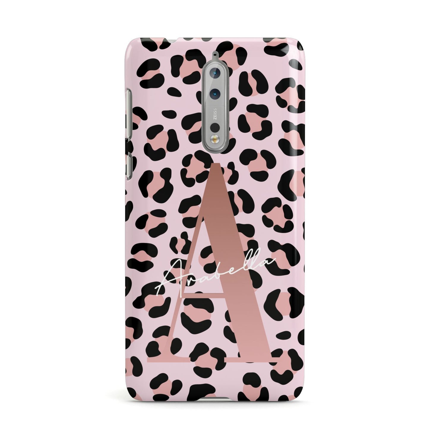 Personalised Leopard Print Initial Nokia Case
