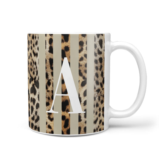 Personalised Leopard Stripes 10oz Mug