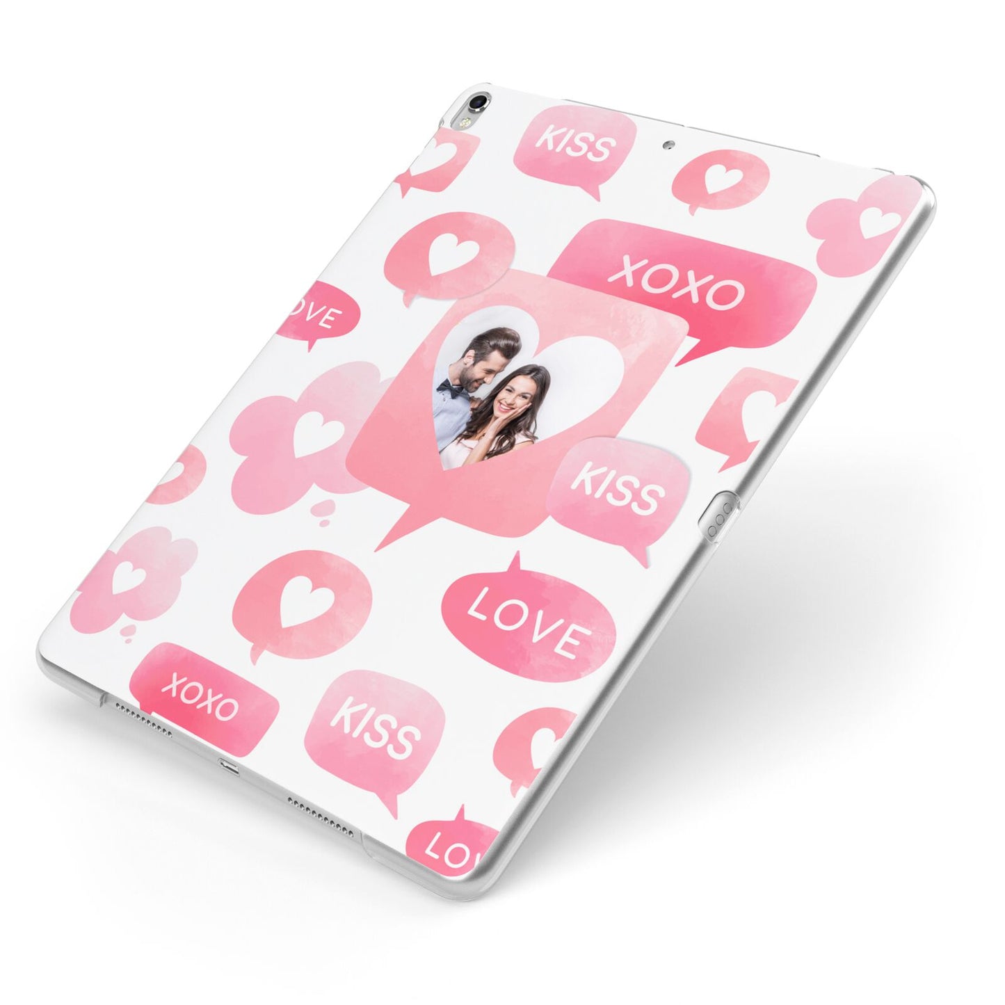 Personalised Likes Photo Apple iPad Case on Silver iPad Side View
