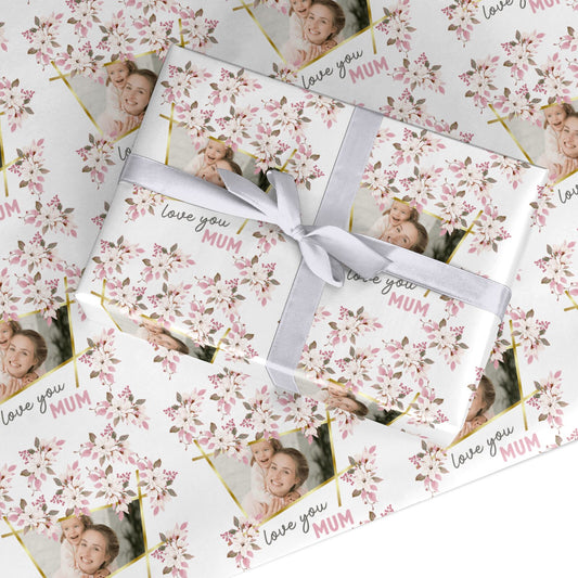 Personalised Love You Mum Custom Wrapping Paper