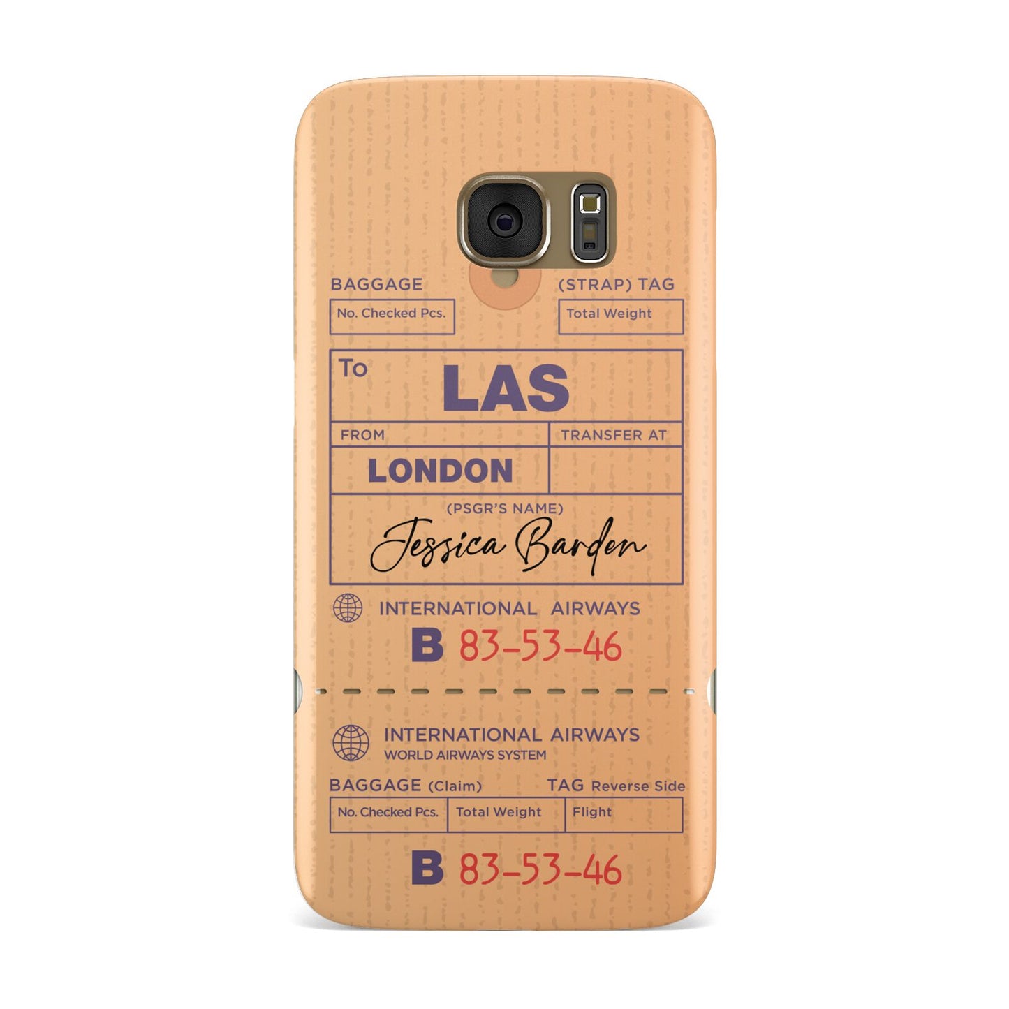Personalised Luggage Tag Samsung Galaxy Case
