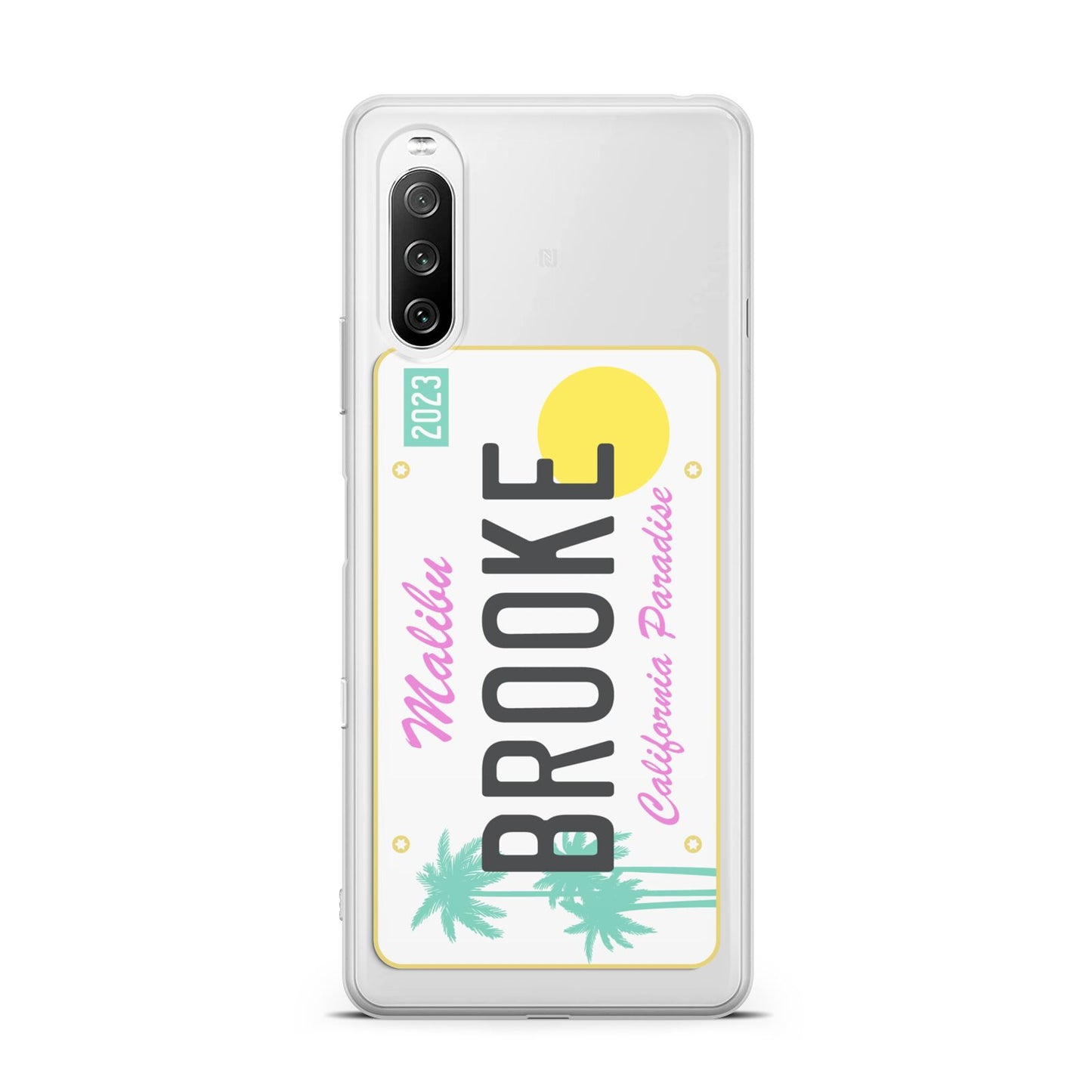 Personalised Malibu License Plate Sony Xperia 10 III Case