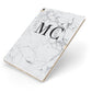 Personalised Marble Initials Apple iPad Case on Gold iPad Side View