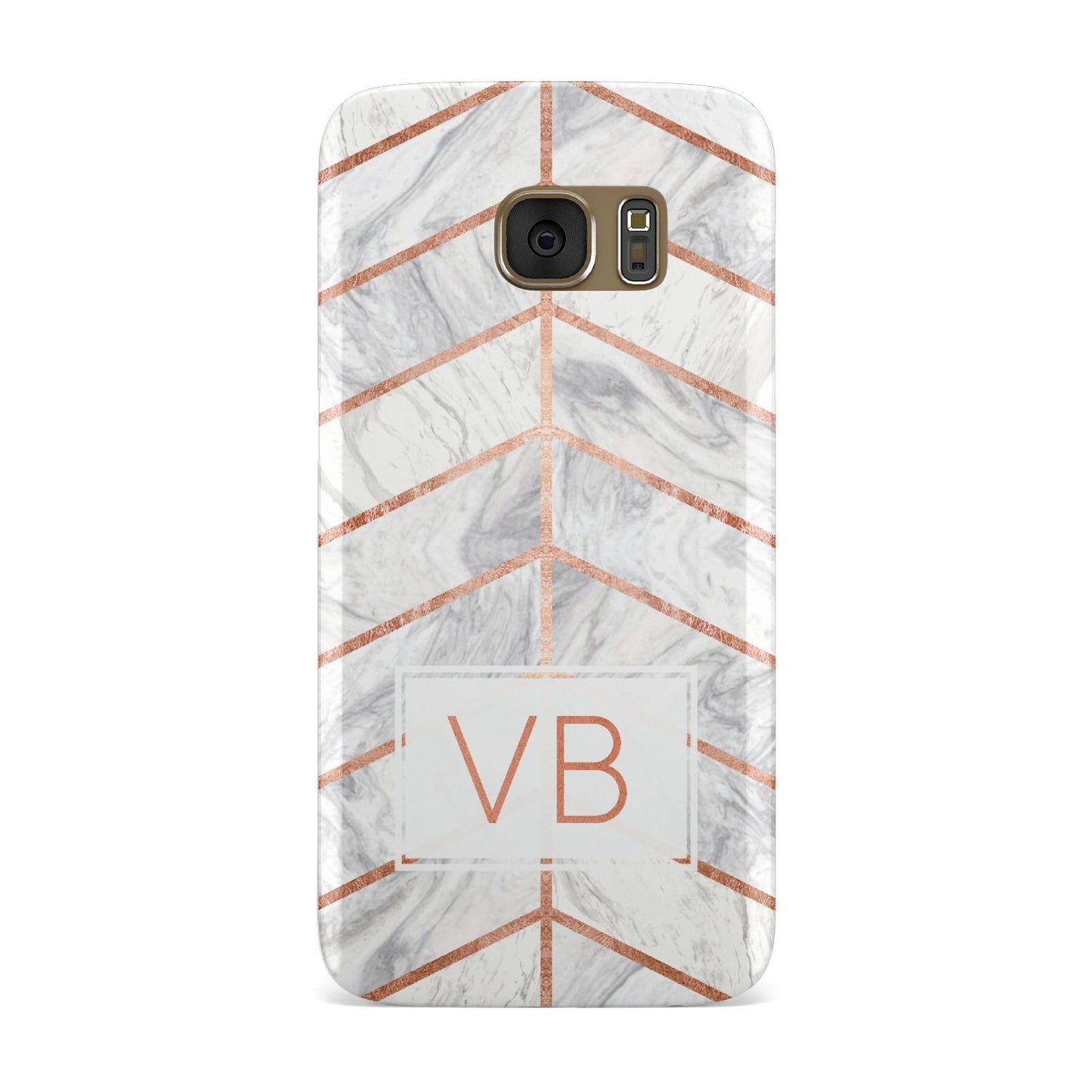 Personalised Marble Initials Shapes Samsung Galaxy Case