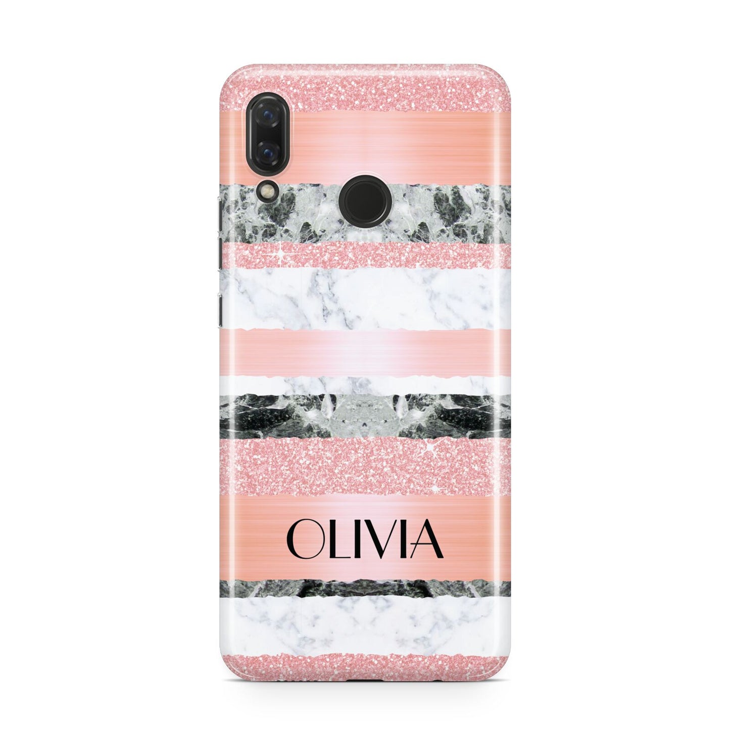 Personalised Marble Name Text Custom Huawei Nova 3 Phone Case
