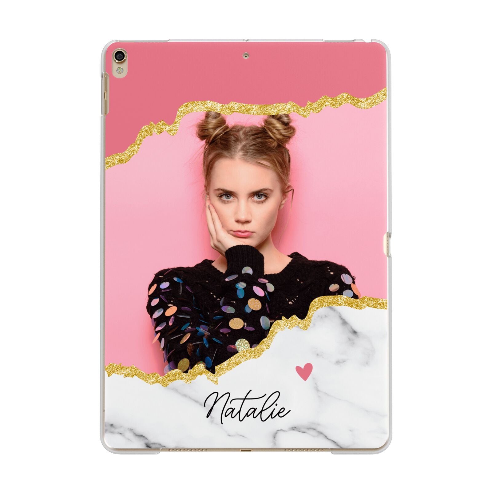 Personalised Marble Photo iPad Case