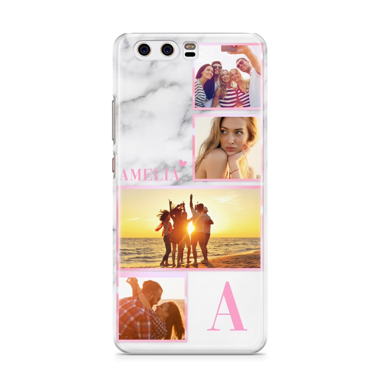 Personalised Marble Photo Collage Huawei Case Dyefor