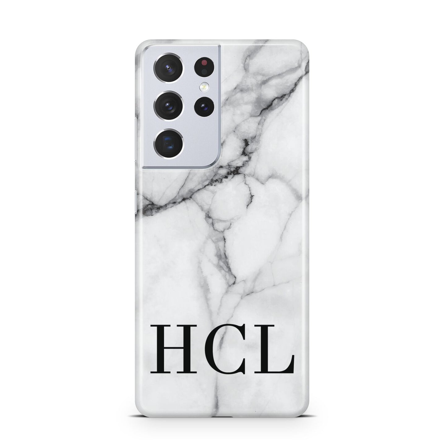 Personalised Medium Marble Initials Samsung S21 Ultra Case