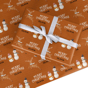 Personalised Merry Christmas Wrapping Paper