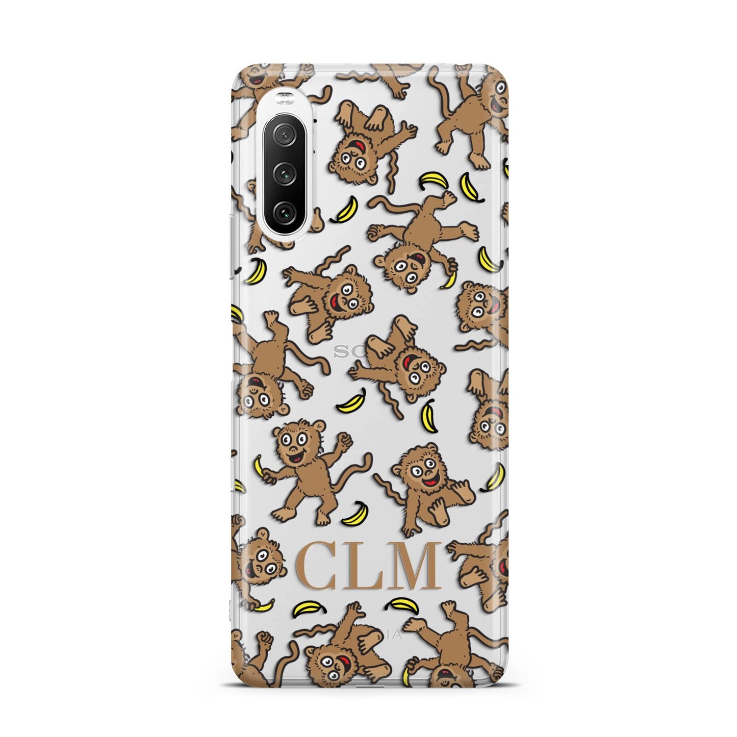 Personalised Monkey Initials Sony Xperia 10 III Case