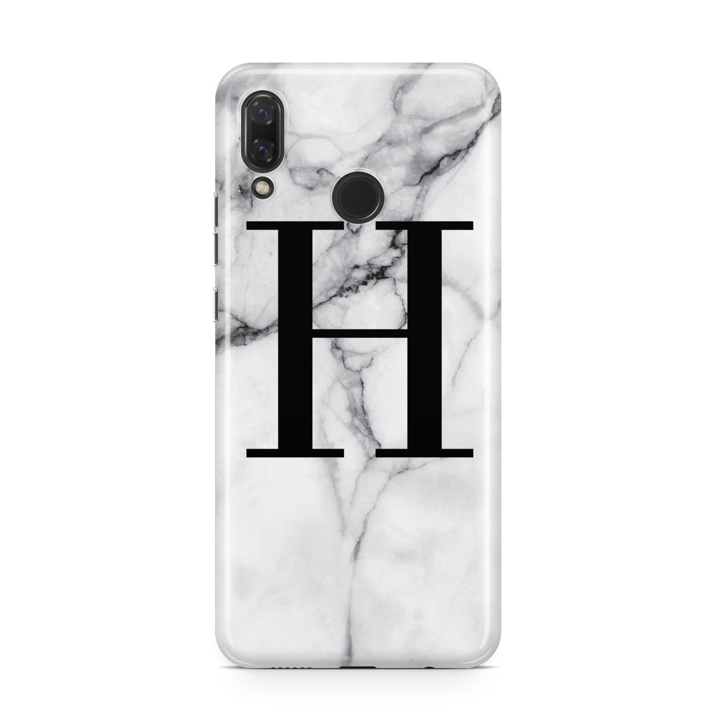 Personalised Monogram Marble Initial Huawei Nova 3 Phone Case