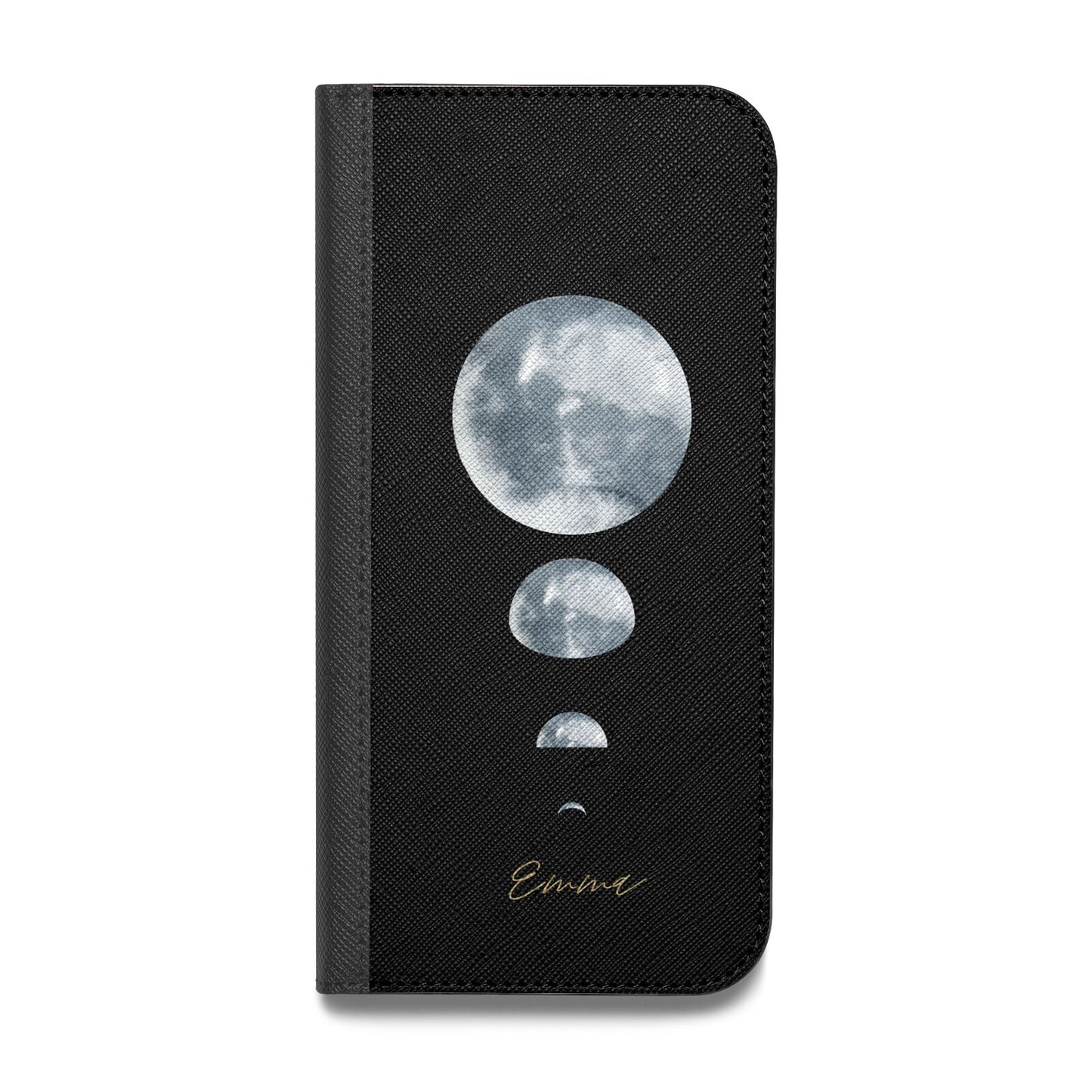 Personalised Moon Phases Vegan Leather Flip Samsung Case