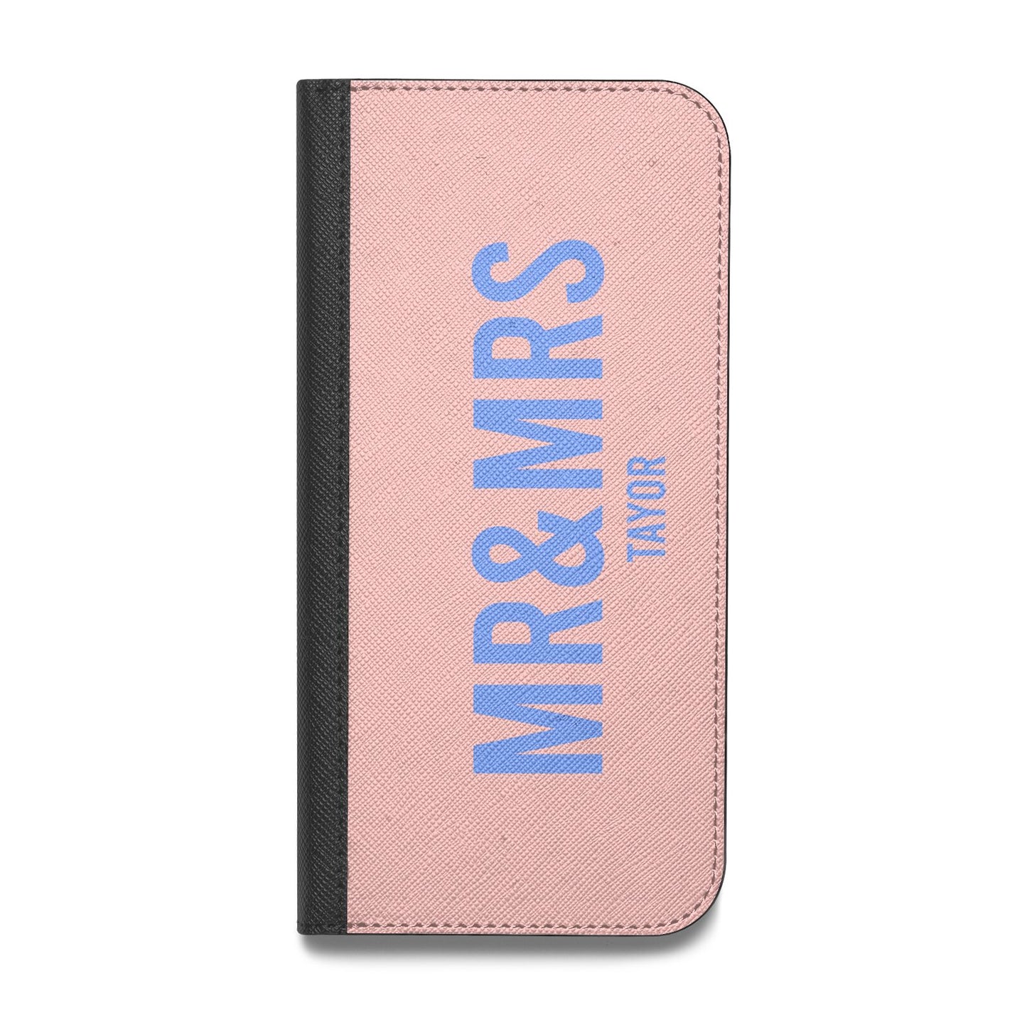 Personalised Mr and Mrs Vegan Leather Flip Samsung Case