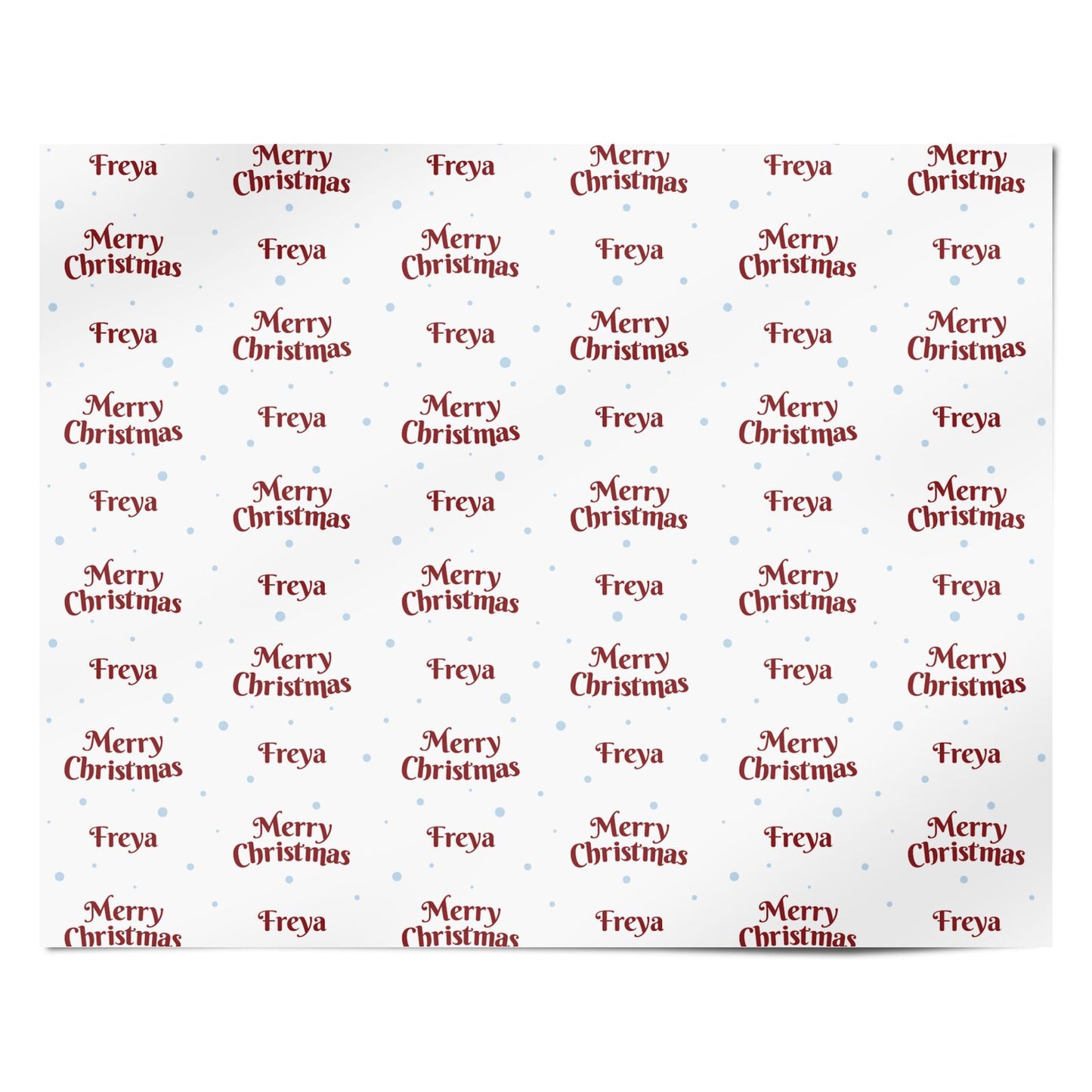 Personalised Name Merry Christmas Personalised Wrapping Paper Alternative