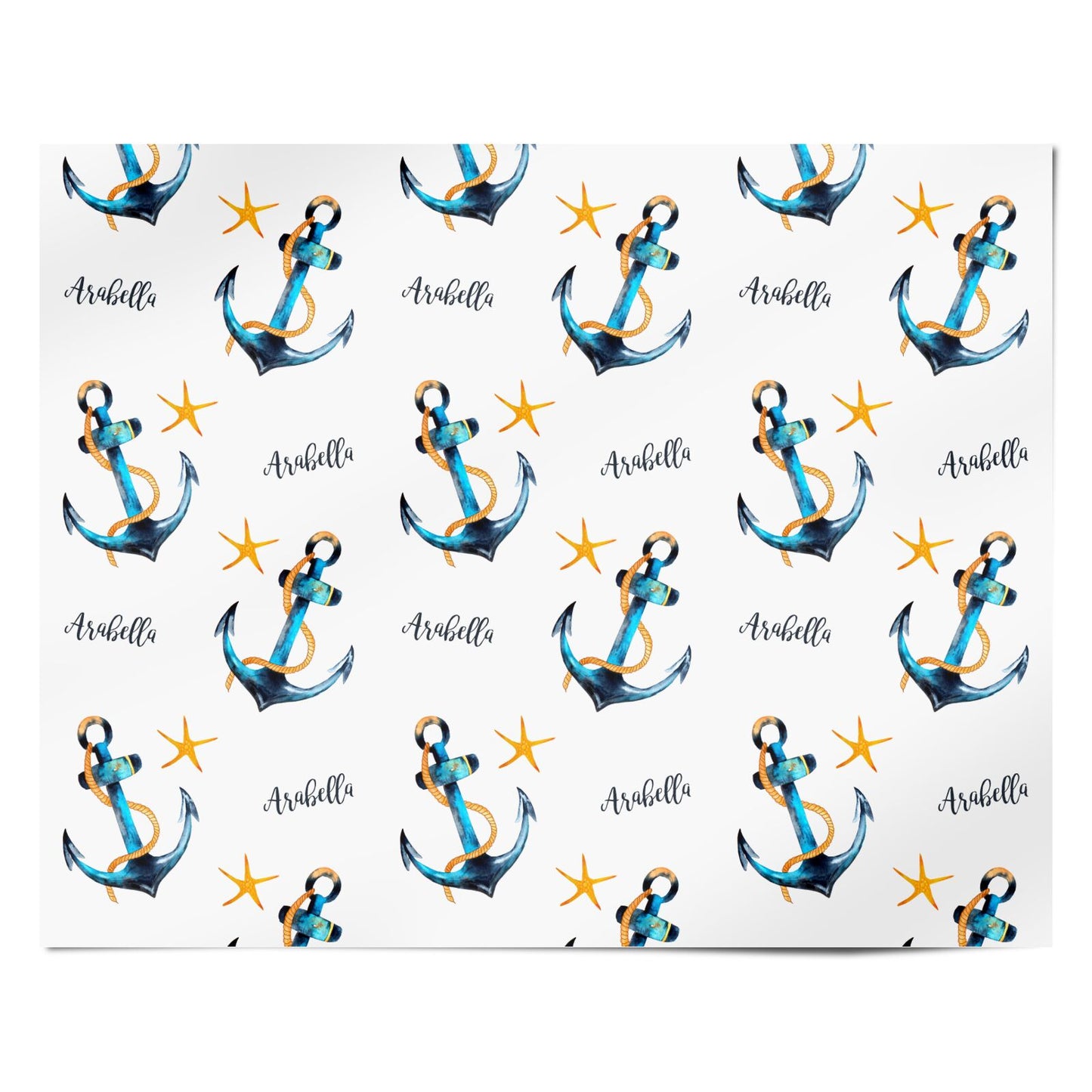 Personalised Nautical Personalised Wrapping Paper Alternative