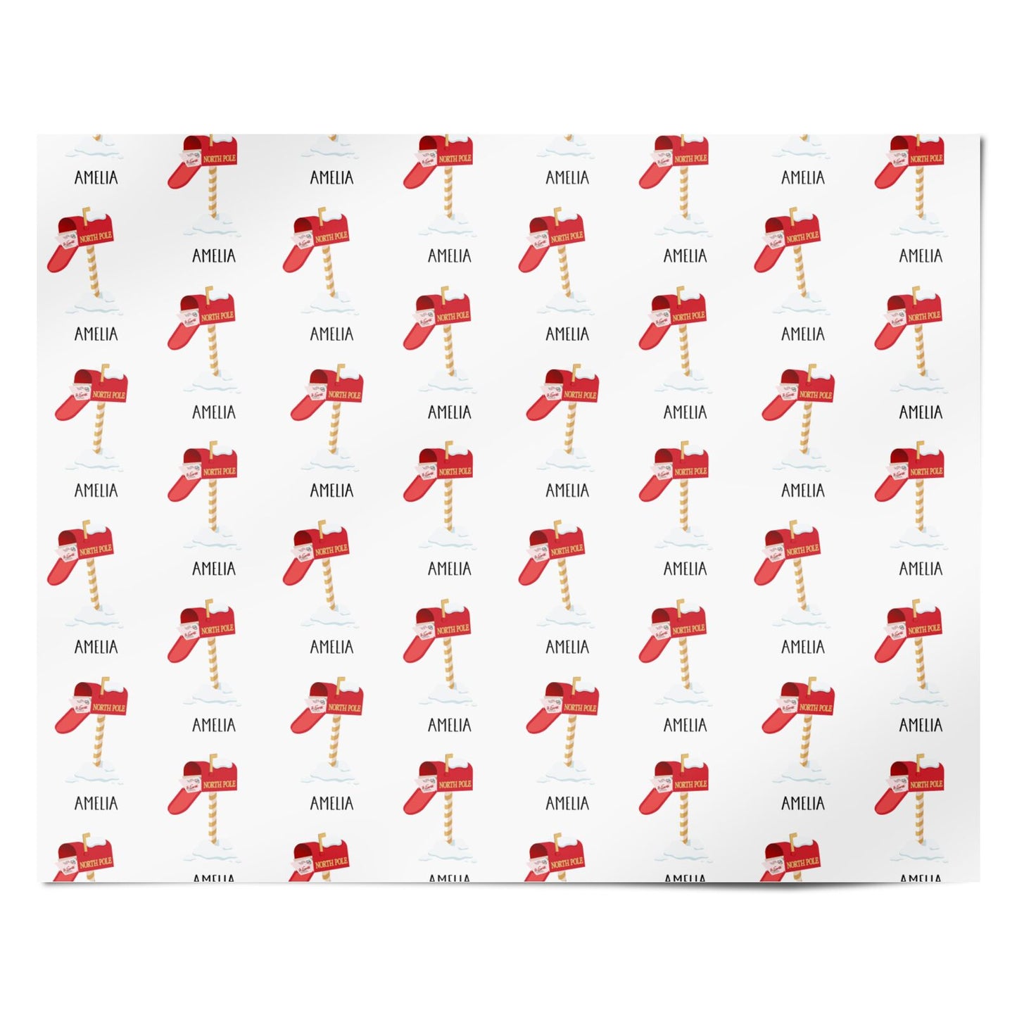 Personalised North Pole Personalised Wrapping Paper Alternative
