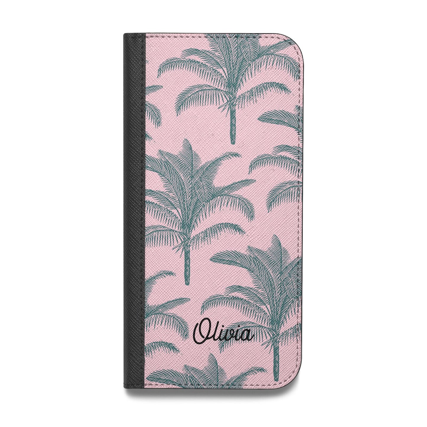 Personalised Palm Vegan Leather Flip Samsung Case
