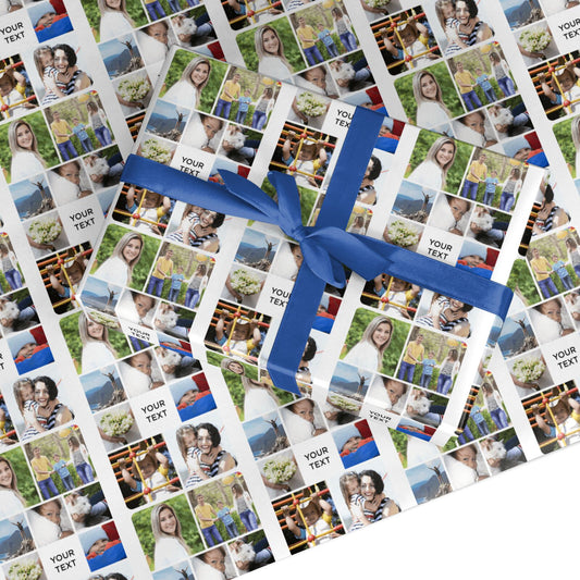 Personalised Photo Grid Custom Wrapping Paper