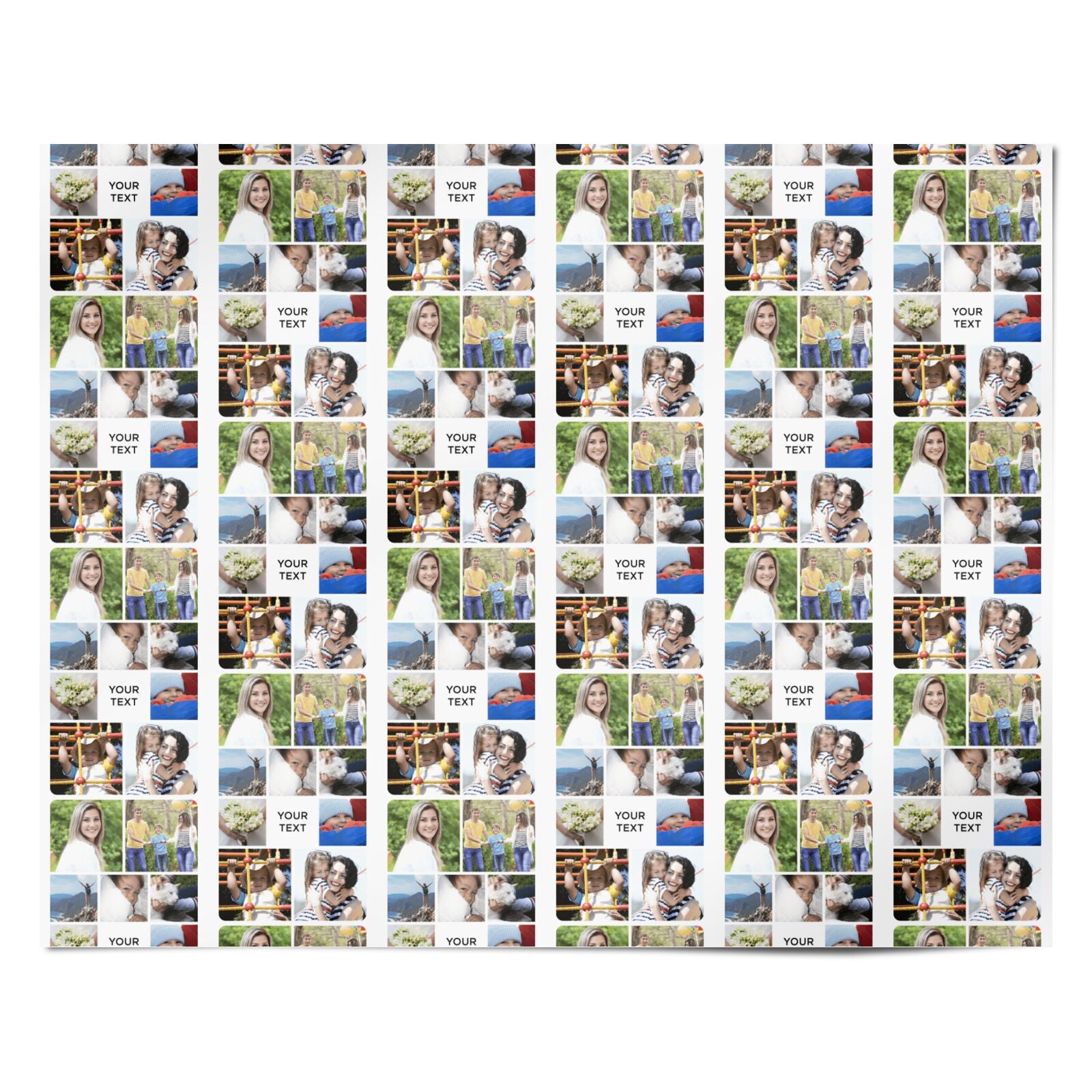 Personalised Photo Grid Personalised Wrapping Paper Alternative