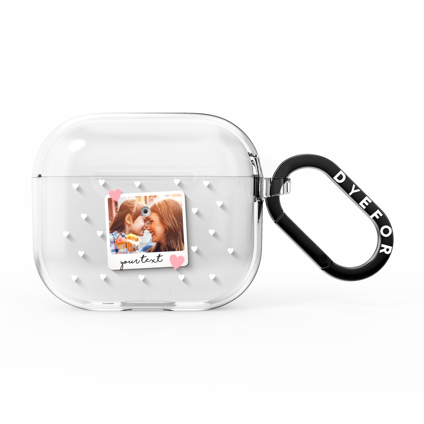 Personalised Photo Love Hearts AirPods Clear Case 3rd Gen