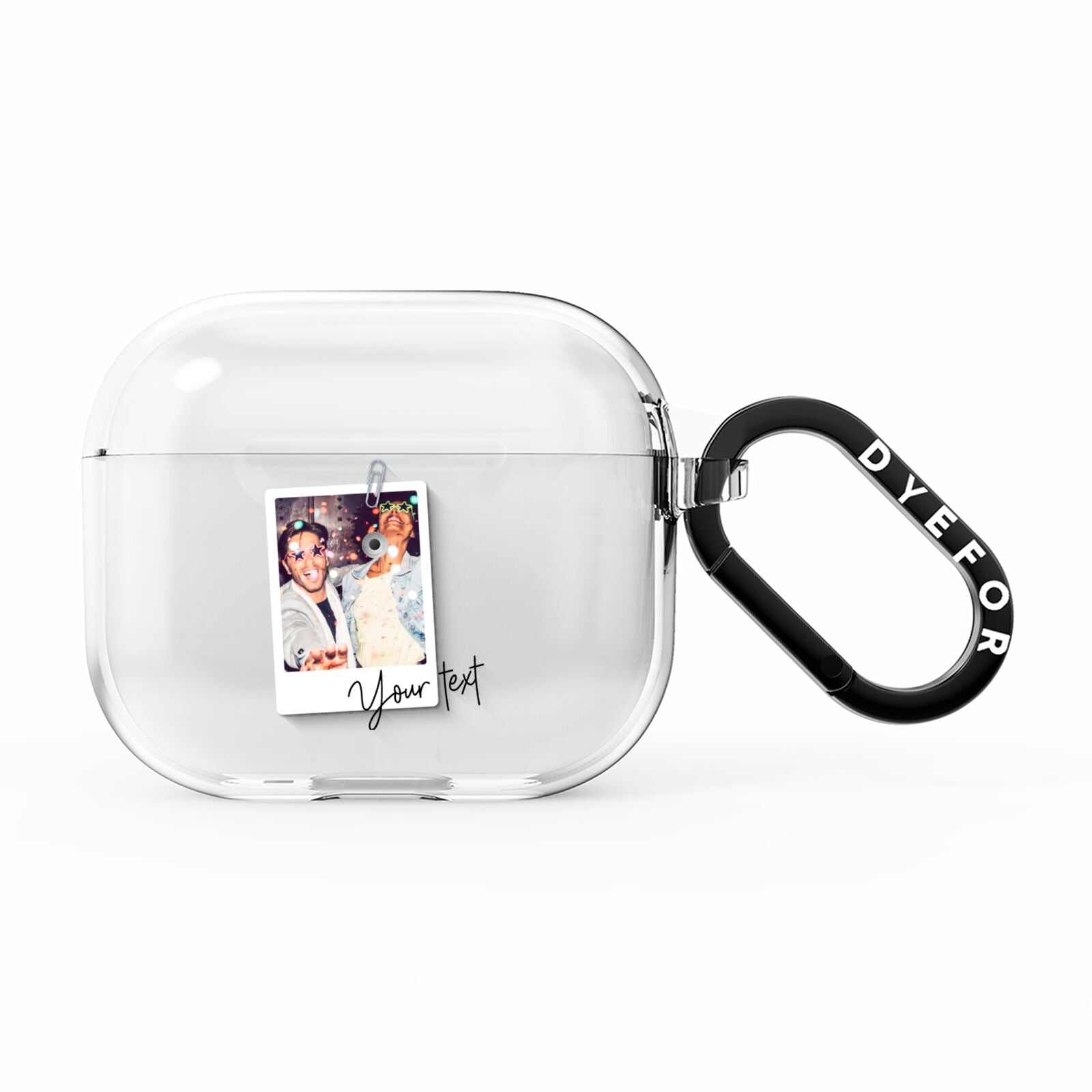Personalised Photo with Text AirPods Clear Case 3rd Gen
