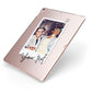 Personalised Photo with Text Apple iPad Case on Rose Gold iPad Side View