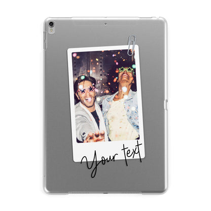 Personalised Photo with Text Apple iPad Silver Case