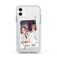 Personalised Photo with Text Apple iPhone 11 in White with White Impact Case