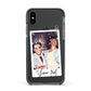 Personalised Photo with Text Apple iPhone Xs Impact Case Black Edge on Black Phone