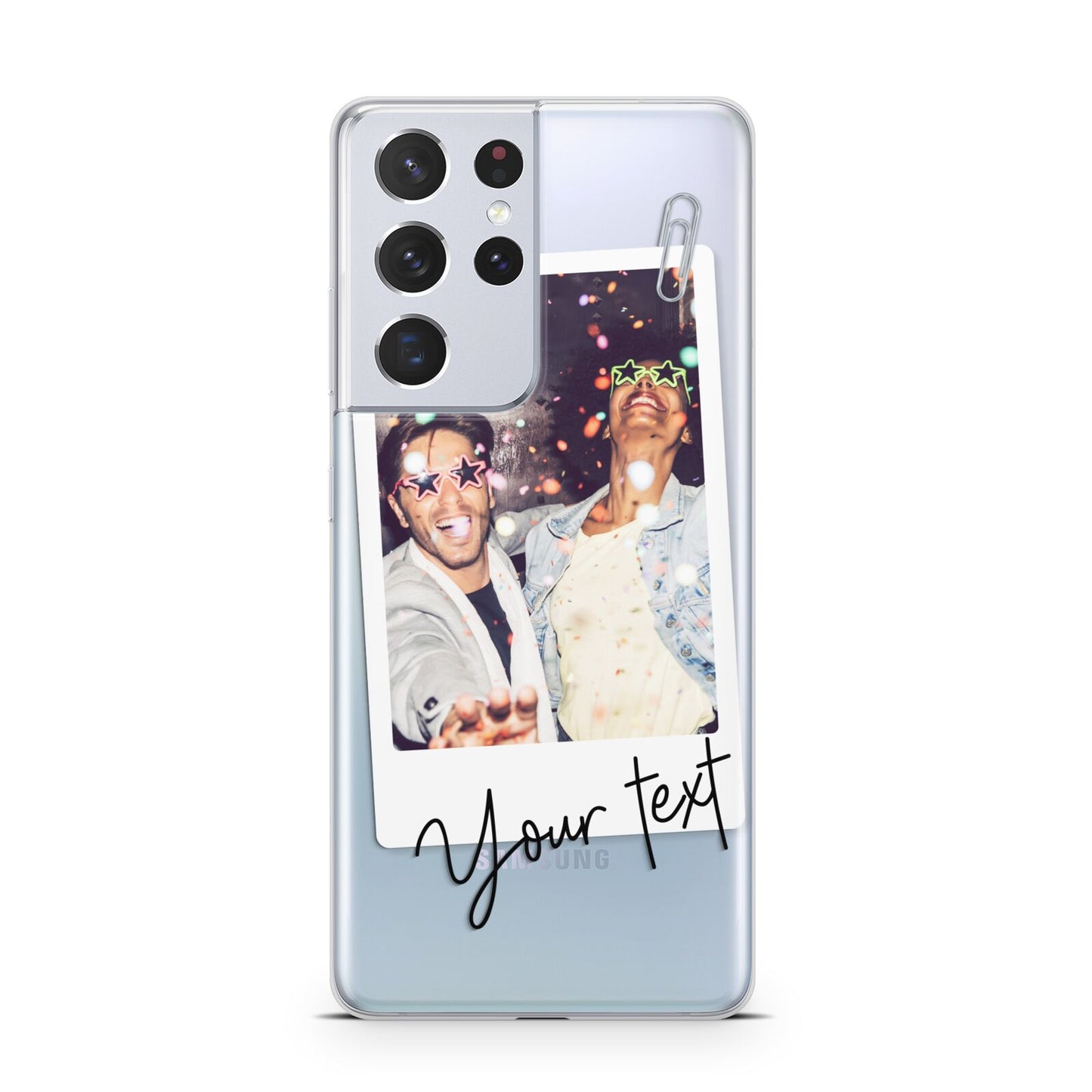 Personalised Photo with Text Samsung S21 Ultra Case