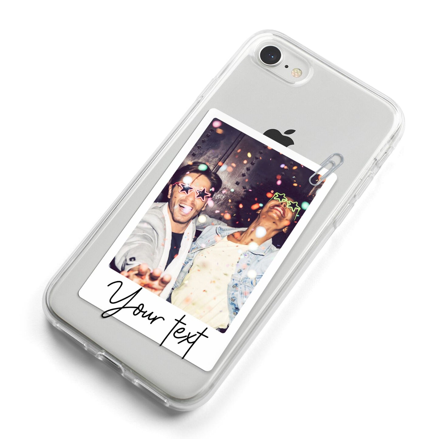 Personalised Photo with Text iPhone 8 Bumper Case on Silver iPhone Alternative Image