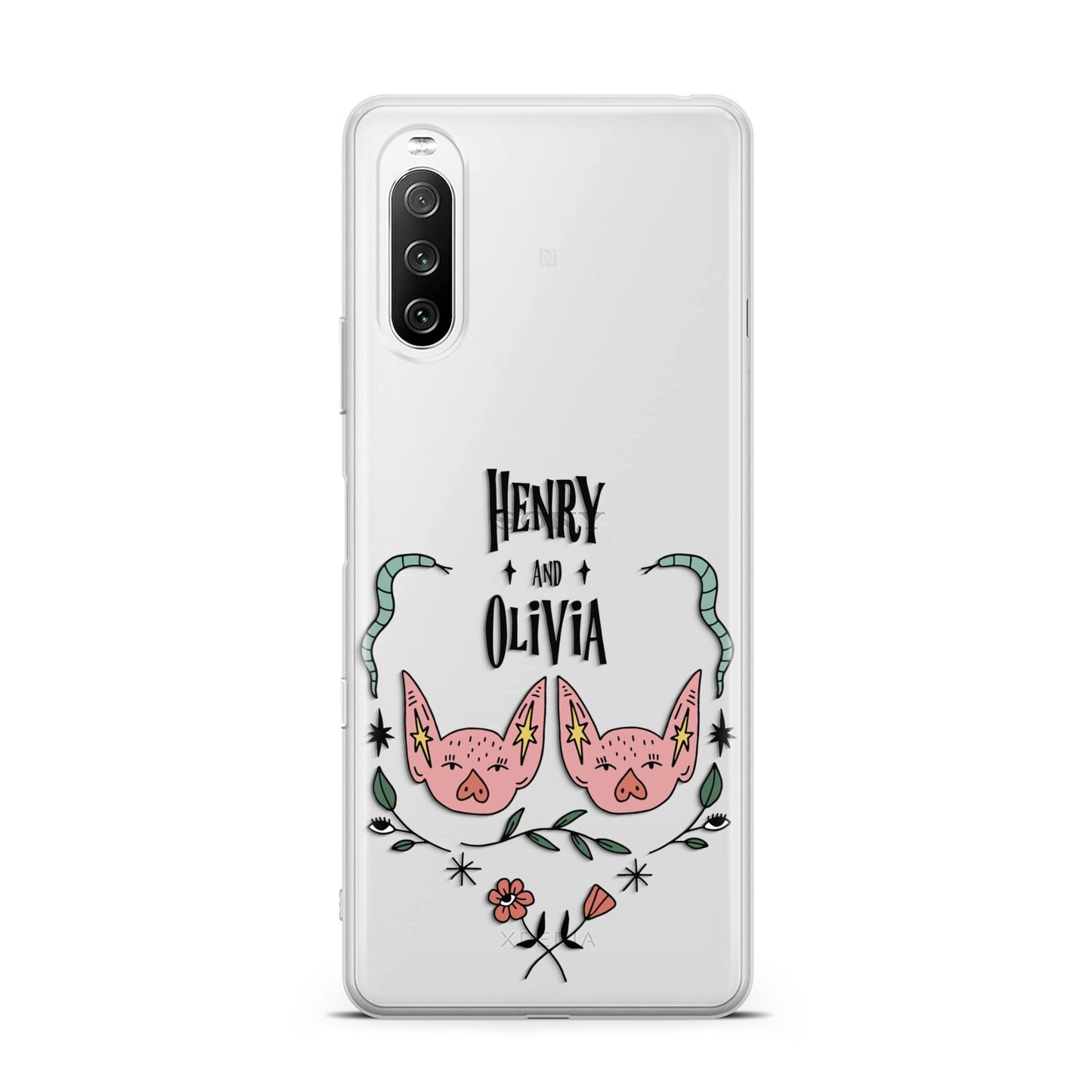 Personalised Piggies Sony Xperia 10 III Case