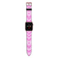 Personalised Pink Heart Apple Watch Strap with Rose Gold Hardware