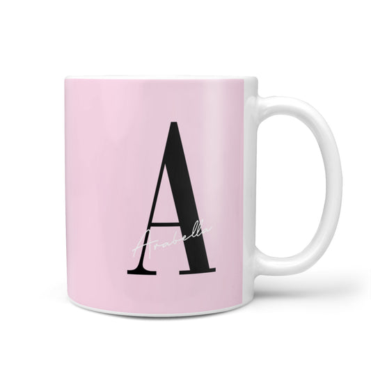 Personalised Pink Leopard Print 10oz Mug