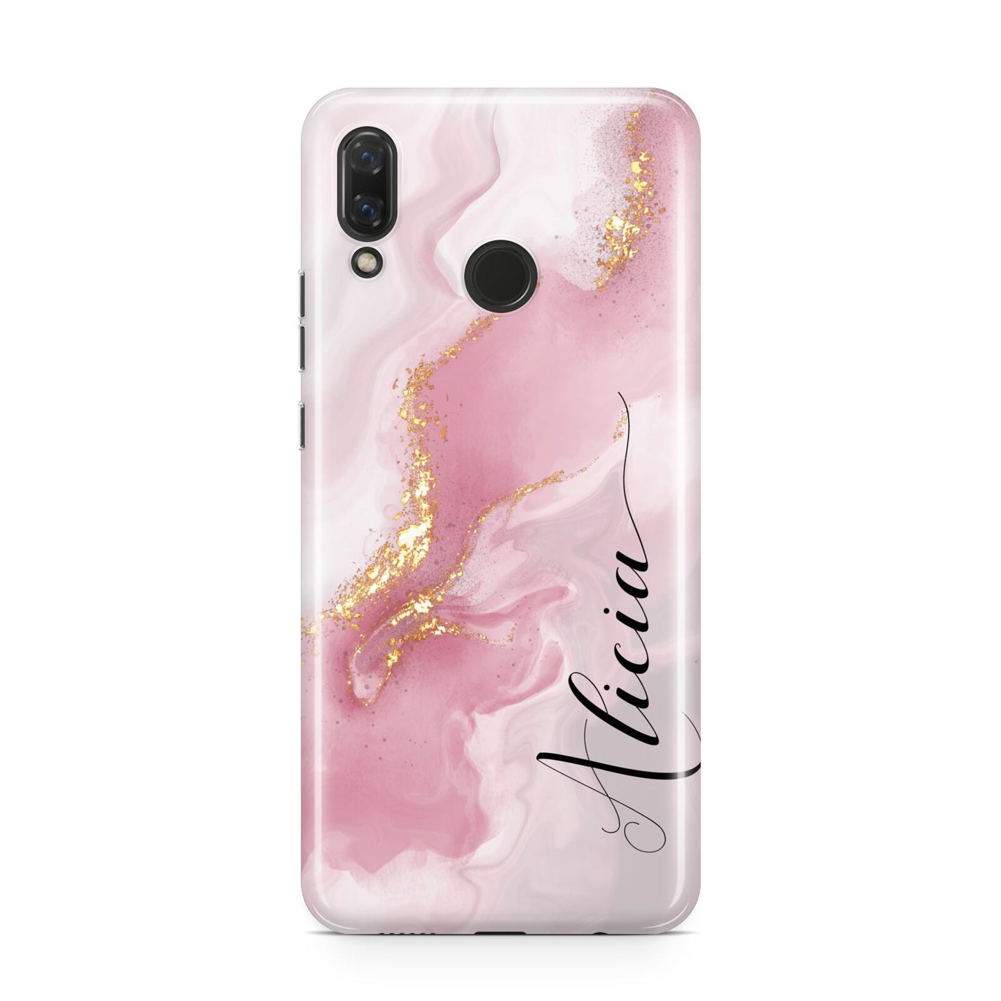 Personalised Pink Marble Huawei Nova 3 Phone Case