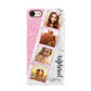 Personalised Pink Marble Photo Strip Apple iPhone 7 8 3D Snap Case