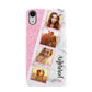 Personalised Pink Marble Photo Strip Apple iPhone XR White 3D Snap Case