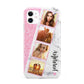 Personalised Pink Marble Photo Strip iPhone 11 3D Tough Case
