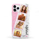 Personalised Pink Marble Photo Strip iPhone 11 Pro 3D Tough Case