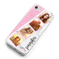 Personalised Pink Marble Photo Strip iPhone 8 Bumper Case on Silver iPhone Alternative Image