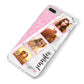 Personalised Pink Marble Photo Strip iPhone 8 Plus Bumper Case on Silver iPhone Alternative Image