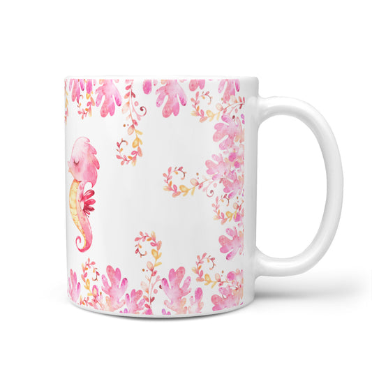 Personalised Pink Seahorse 10oz Mug