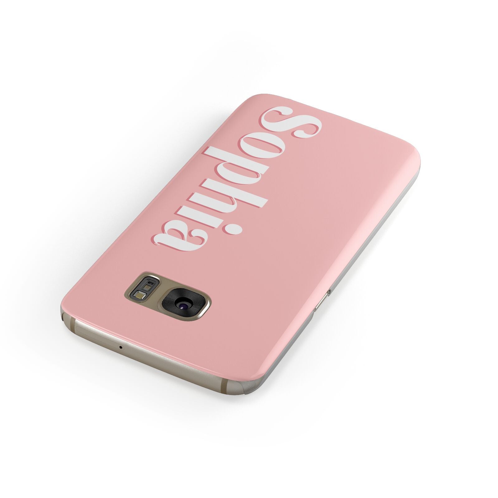 Personalised Pink Text Samsung Galaxy Case Front Close Up
