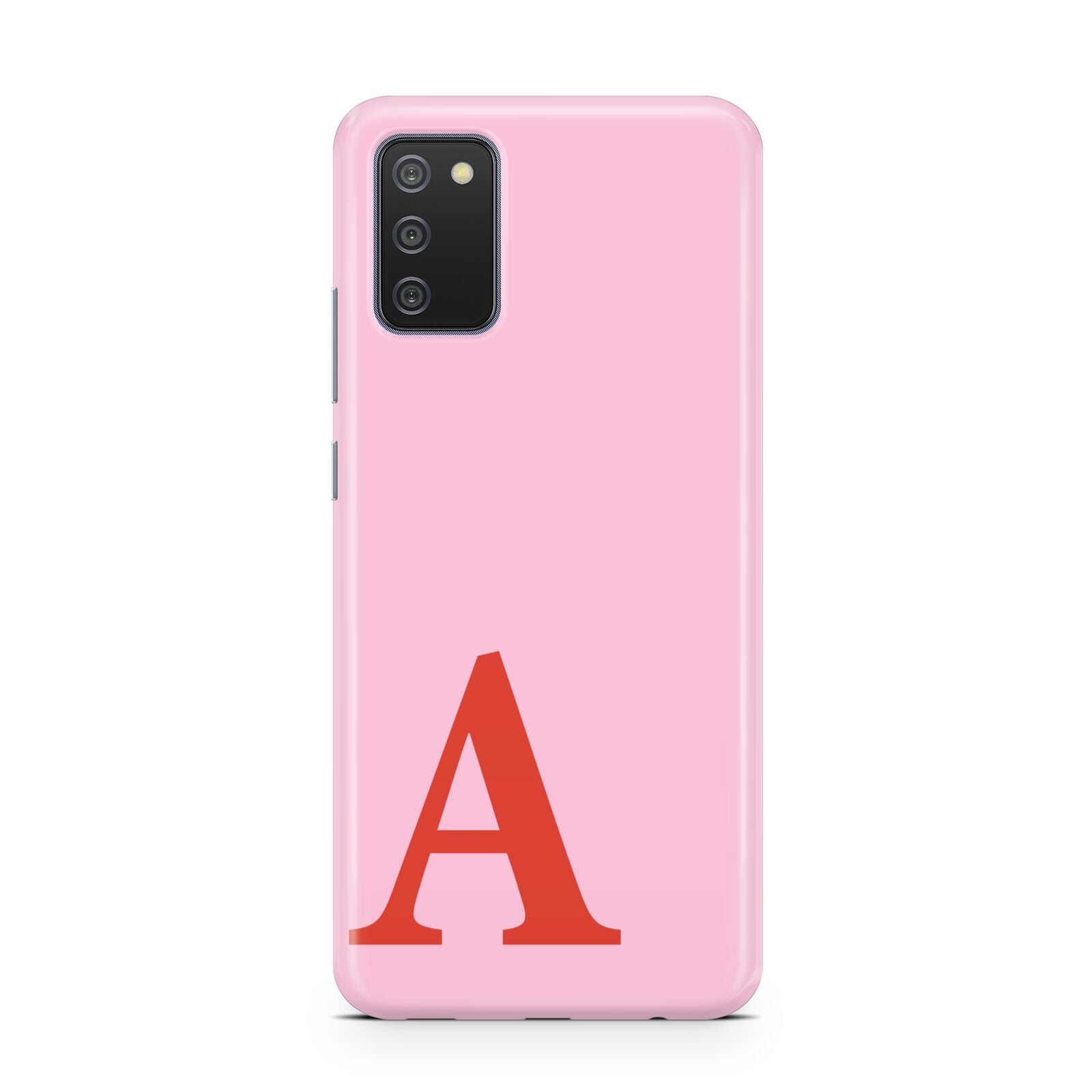 Personalised Pink and Red Samsung A02s Case