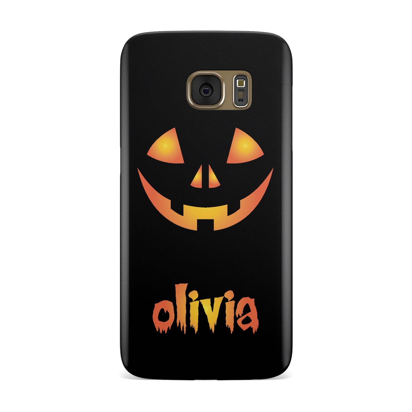 Personalised Pumpkin Face Halloween Samsung Galaxy Case
