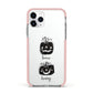 Personalised Pumpkins Apple iPhone 11 Pro in Silver with Pink Impact Case