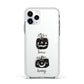 Personalised Pumpkins Apple iPhone 11 Pro in Silver with White Impact Case