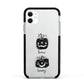 Personalised Pumpkins Apple iPhone 11 in White with Black Impact Case